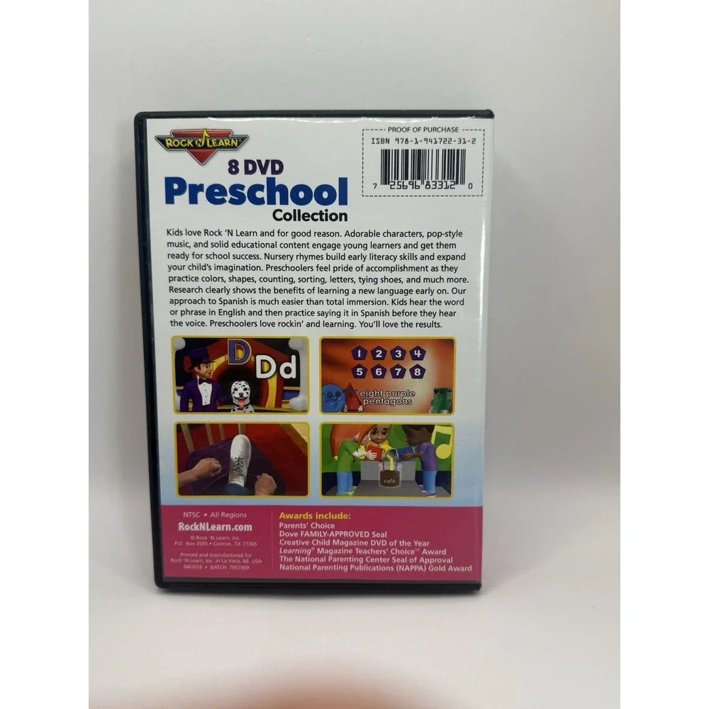 Rock 'N Learn Preschool Collection DVD Set – 8 Disc Educational Learning Bundle